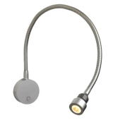 Prebit LED Flexlamp 01-1 300mm With USB-C Matte Chrome Warm White 11-30V 3W 25° Integrated Dimmer