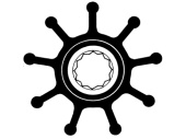 Technautic 7407 - Impeller W95xH88.5 Shaft 25 Serrated 9-Blade