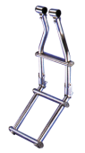 Allpa Stainless Steel Bathing Ladder For Transom Platform (S1900027), 3-Steps, Tube Ø25mm