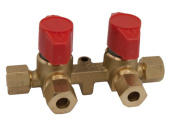 Talamex Gas Tap Valve Double 8mm x 8mm