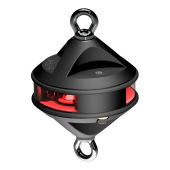 Lopolight 200-014G2-H2C-B - Navigation Light 2NM 360° Red, Hoist, Black Anodized