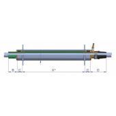 Propeller Stern Tube Water-lubricated Model 3 - Type "BNF Optiprop" Shaft Ø35 mm