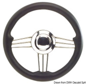 Osculati 45.171.35 - SS+Polyurethane Steering Wheel Black 350 mm
