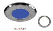 Prebit 23354005 - LED Recessed Light EB32R-RGBw, V4A (AISI316L) Polished, RGB, IP67, Ø85mm, 350 mA, Max. 12W, incl. ring