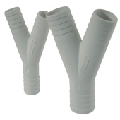 Allpa Plastic Y-Hose Connector, Ø25x25x38mm, White