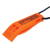 Optiparts EX1441 - Pea-Less Plastic Whistle with Lanyard and Clip