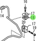 Nanni Diesel 970316176 - Injection Pipe Clamp No. 2 for T4 Series Engines