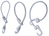 Sail Tie With Plastic Hooks, L=300mm, Ø4mm