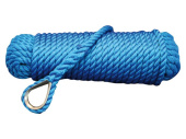 Talamex Superlene 3-Strand Polypropylene Floating Anchor Rope with Stainless Steel Thimble