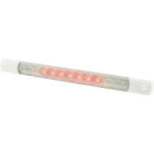 Hella Marine 2JA 958 121-101 - Warm White/Red LED 3W Surface Mount Strip Lamp - 12Volt - WITH Switch - Waterproof