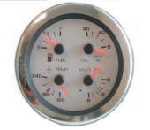 Veethree 65520SSFE - Argent Pro Multi Instrument (4-Functions: Oil Pressure/Temperature/Fuel/Volt)