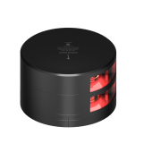 Lopolight 301-009ST-FB-B - Navigation Light 2NM 112,5° Red, Double Port, Black w/FB Base