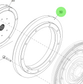 Steyr 2204021-0 - Flywheel Mass Ring for SE156E26 and SE126E25 Engines
