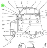 Bukh 000E6156 - Thermostat Housing Cap for DV36 and DV48 Keel Cooling