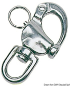 Osculati AISI 316 Stainless Steel Swivel Eye Snap Shackles for Spinnakers and Halyards