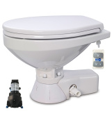Jabsco 37245-4094 - Quiet Flush Electric Toilet Sea Or River Water Flush Models, Regular Bowl Size, 24 Volt Dc
