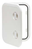 Allpa Plastic Hatch, 315x440mm, 2x Handle, 180°, White