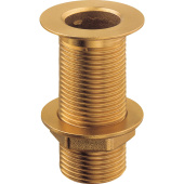 Guidi Flush Mount Thru-Hull, BSPP Thread, Yellow Brass