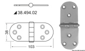 Osculati 38.494.02 - Hinges 2 mm Thickness