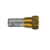 Tecnoseal Ford Zinc Pencil Anodes with Brass Plugs for Marine Engine Heat Exchangers