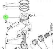 Nanni Diesel 970313576 - Engine Piston for N4.115 Engines