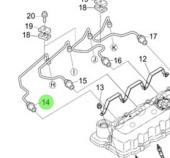 Nanni Diesel 970314875 - Injector Pipe for N4.85 and N4.100 Engines