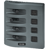 Blue Sea 4305 - Panel WD Switch Only 4pos Grey (replaces 4305B-BSS)