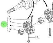 Nanni Diesel 970313037 - Main Bearing Case Assembly for Crankshaft Bearings