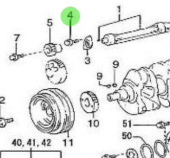 Nanni Diesel 970312106 - Flange Bolt for Crankshaft and Piston Assembly
