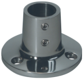 Allpa Stainless Steel Guard Railing Deck Socket 90°, Ø22,25mm With Round Base Ø66,7mm