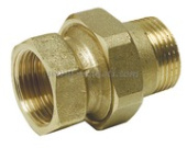 Osculati 3-Piece Straight Brass Connector with Sphero-Conical Seal and O-Ring
