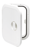 Allpa Plastic Hatch, 373x270mm, 1x Handle, 180°, White