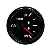 Trim Gauge - Black Dial, Black Bezel, 0 - 190 Ohm, Up/Down