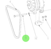 Nanni Diesel 39160666 - Alternator Screw TH 10X140 ZI 8.8 for N4.85 and N4.100 Engines