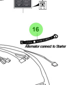 Bukh 00112-7D140 - Battery and Starter Wiring Harness for S270J Engines