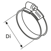 Webasto 1320086A - Hose Clamp DIN 3017-A D70-90