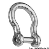 Osculati AISI 316 Stainless Steel Type H Bow Anchor Shackle with Recessed Allen Pin