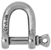 Wichard HR Forged D Shackle 17.4 PH Stainless Steel – Right-Hand High Resistance Shackle