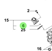 Bukh 25627-3A000 - Water Outlet Fitting Gasket for S270J Cylinder Heads