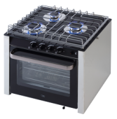 Allpa Oven With Grill and Stove 3 Burners Stainless Steel Glass Top (500x431x460mm)