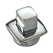 Foresti & Suardi 435.C - Chromed Brass Push Lock 33x33 16 mm
