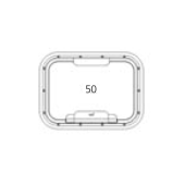 Goiot Portlight, Opening, Model 'Opal 50', For Hull Thickness 5-33mm, Outside 369x273mm