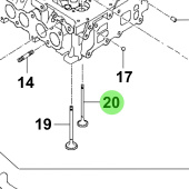 Bukh 22212-2F100 - Exhaust Valve for R210J Engines