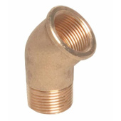 Brass 45° Male x Female Thread Elbow – 3/8" to 1 1/2"