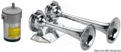 Osculati 21.443.12 - Chromed trumpet with 2 horns 12 V