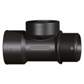 TruDesign T-Piece Connector – 1½" BSP M-F-F, Black