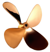 Radice 4-Blade Bronze Propeller Type B7, 17"x14", Shaft Ø35mm, Taper 1:10, Right