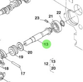Nanni Diesel 970314228 - Governor Shaft for N4.38 Engines