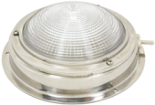 Allpa Stainless Steel Dome Light With Ribbed Lens, 12v/15w, A=170mm, B=115mm, With Ventilation & Switch
