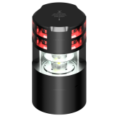 Lopolight 300-138+114G2ST-B-CD - Navigation Light 6NM Masthead Double + 3NM 360° Red Black